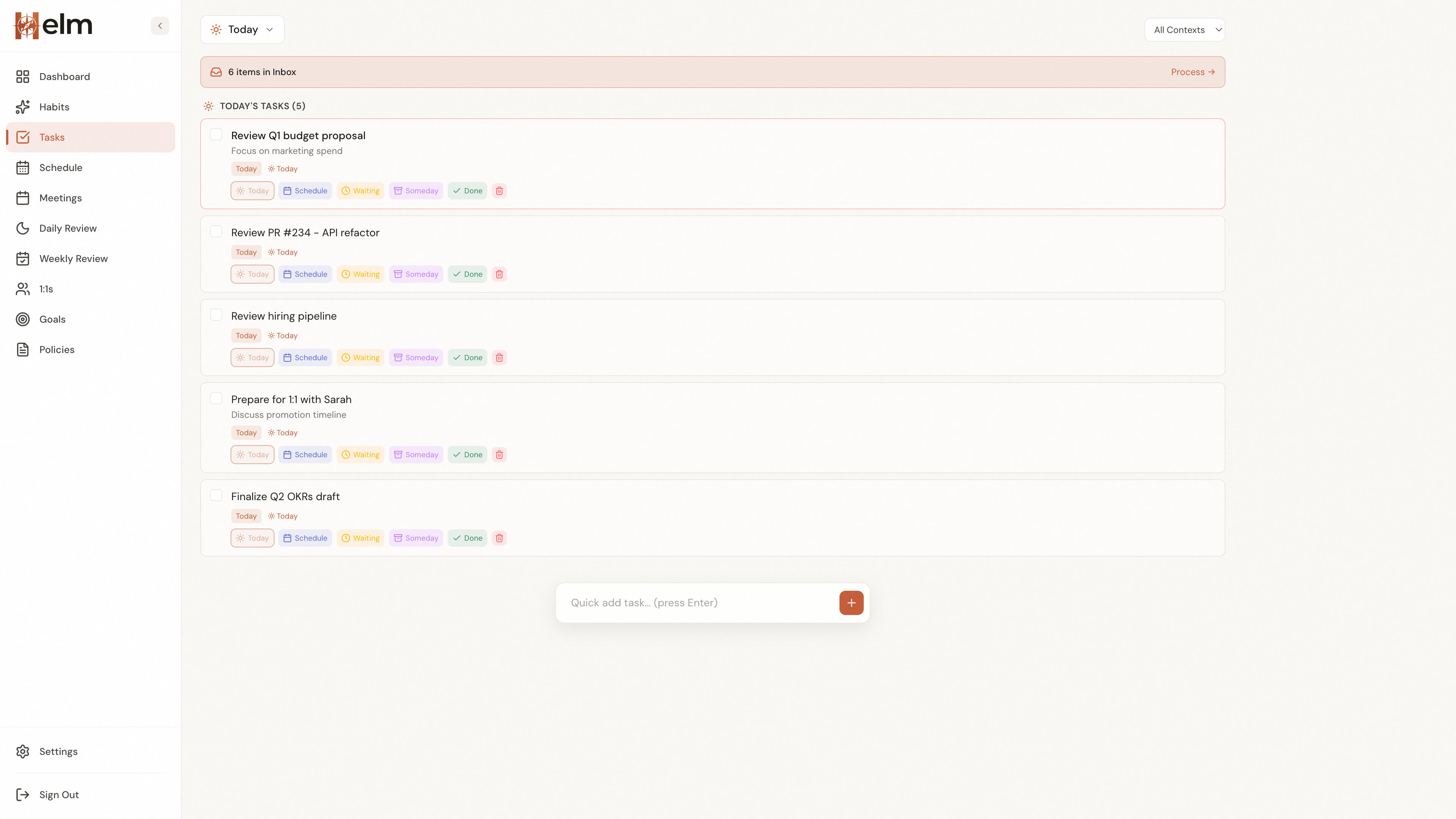 Universal Inbox in Helm